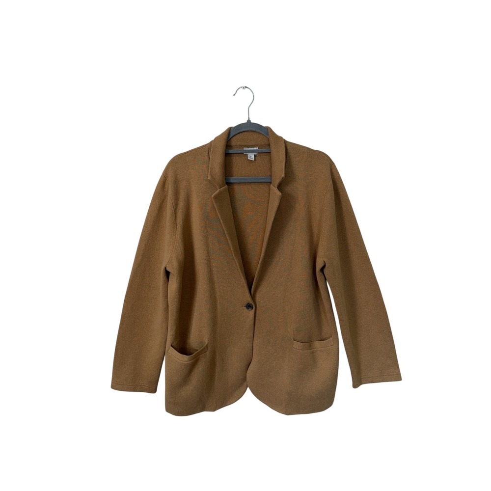 J.Crew Sophie Camel 100% Cotton Sweater Blazer, XL